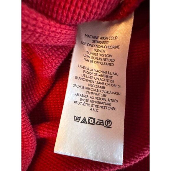 We The Free Red Ribbed Long Sleeve Cropped Boatneck Top XS - Picture 3 of 5